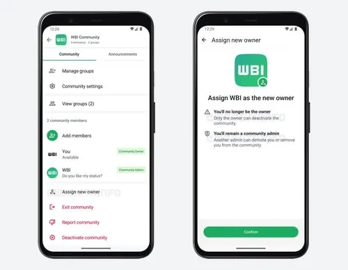 Read more about the article ‏WhatsApp يسهل على مالكي المجتمعات نقل الملكية